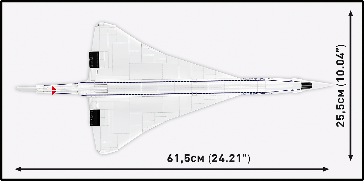 Avion de ligne supersonique à aile delta, échelle 1:100, vue 6