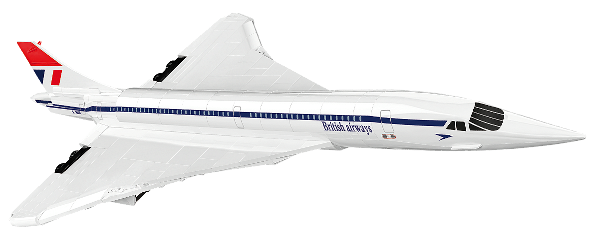 Avion de ligne supersonique à aile delta, échelle 1:100, vue principale