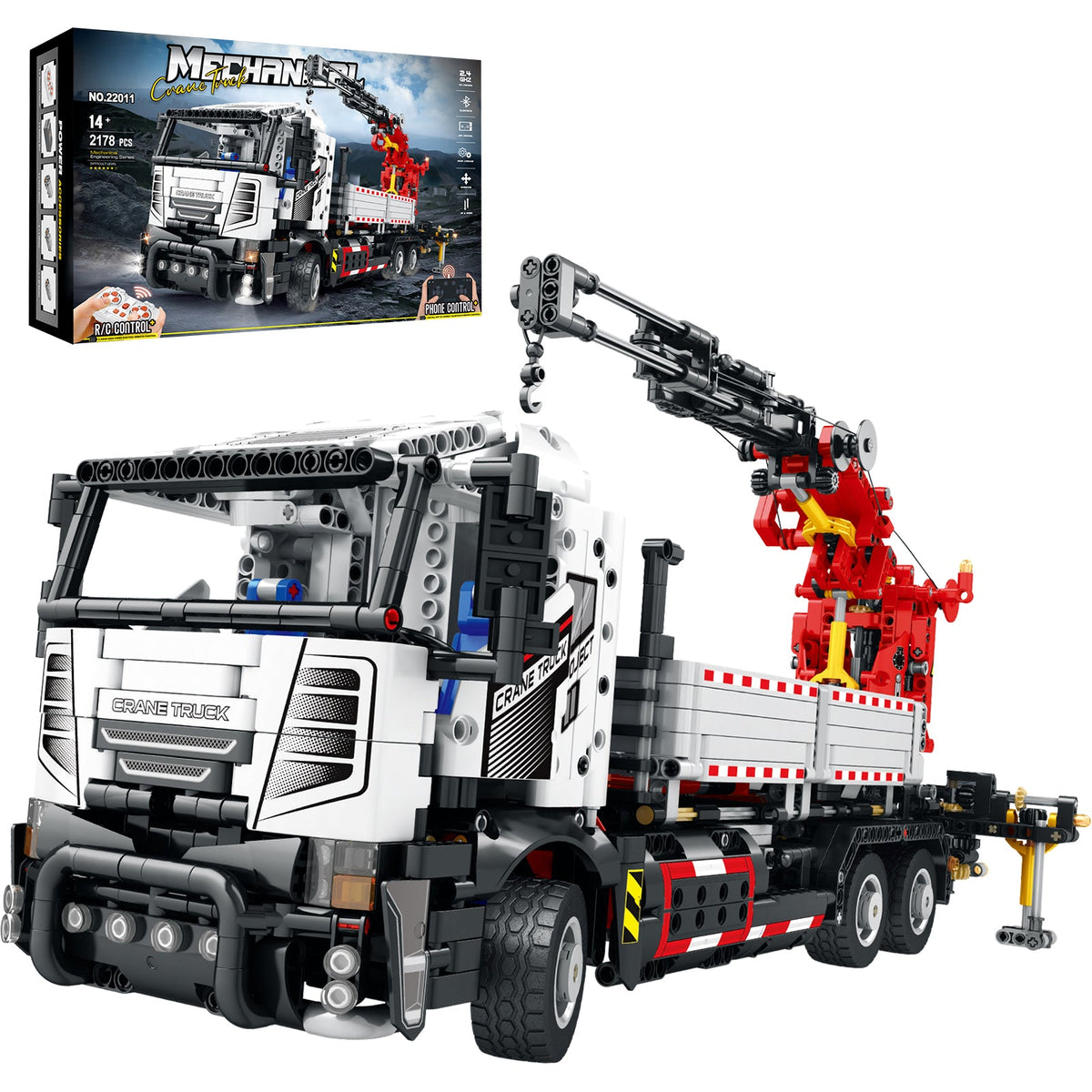 Camion-grue multifonction, vue principale
