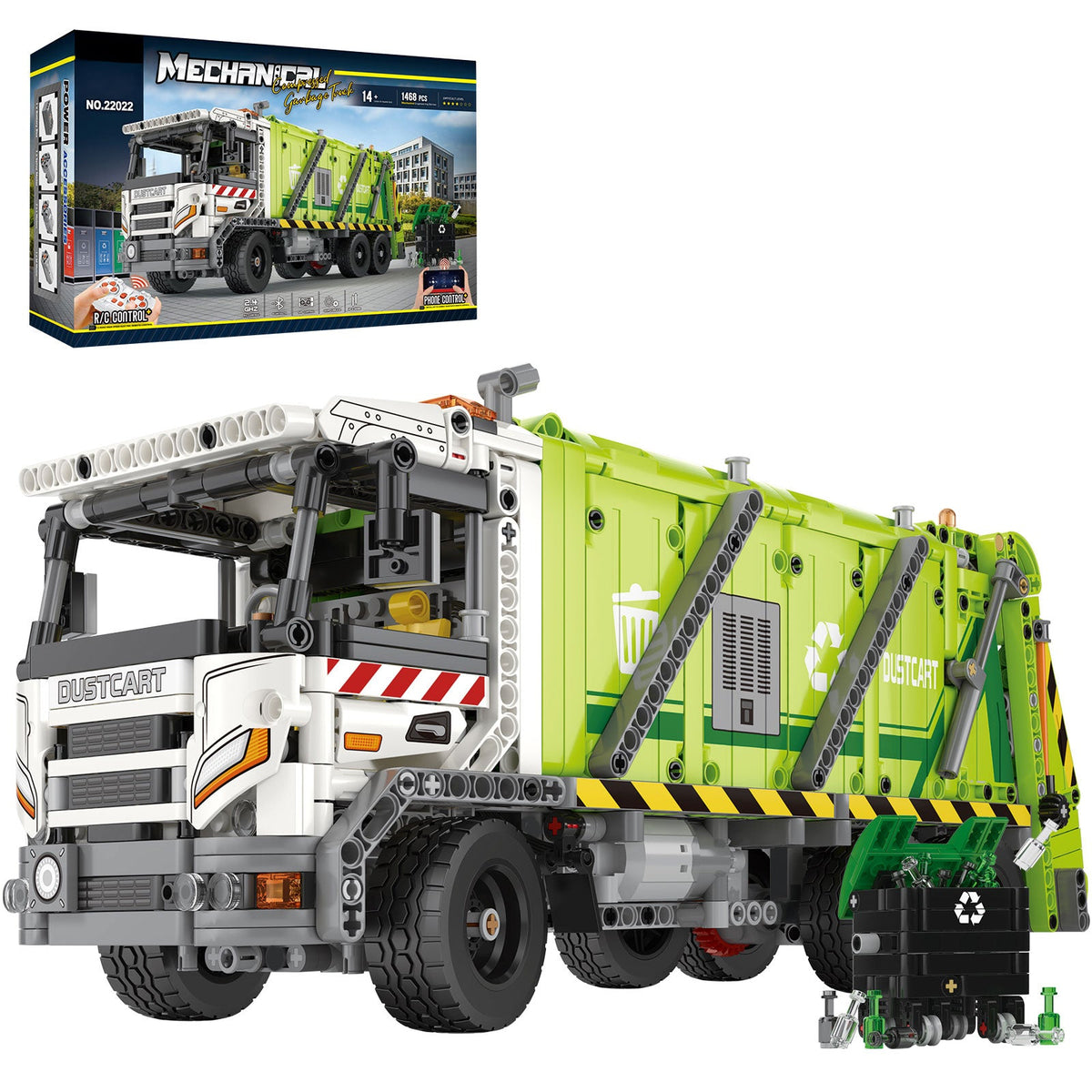 Grand camion poubelle télécommandé, vue principale