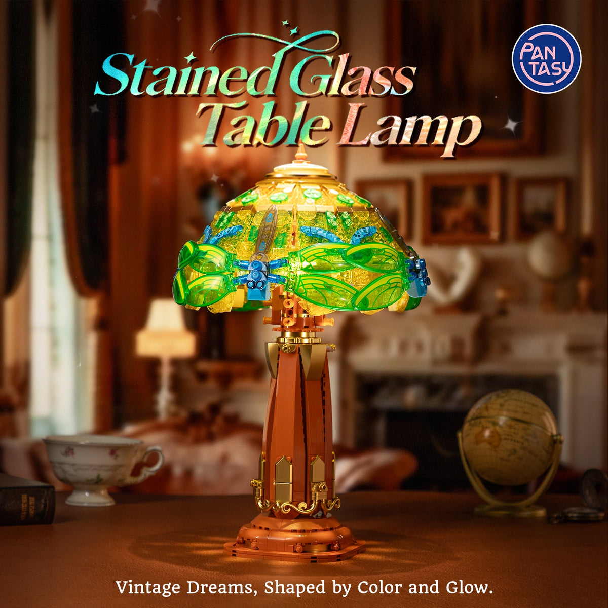 Lampe vitrail, vue 2