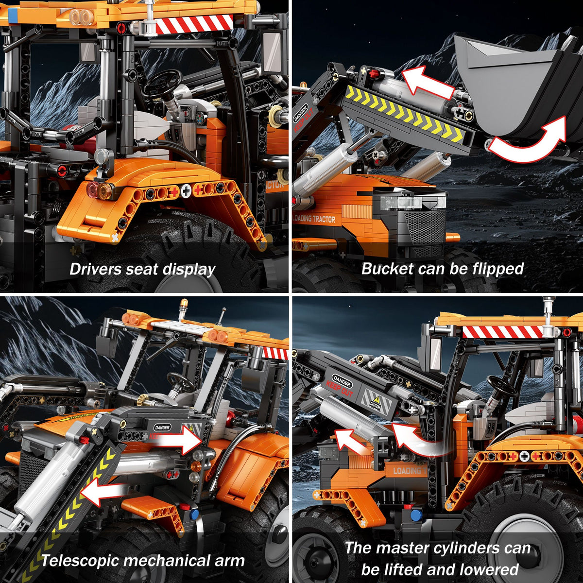 Tracteur chargeur, vue 5