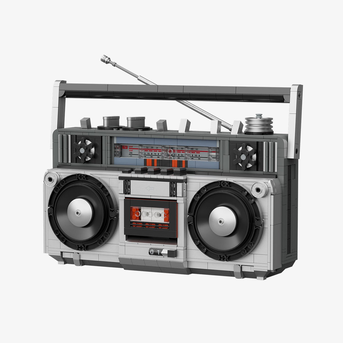 Radio-cassette rétro, vue principale