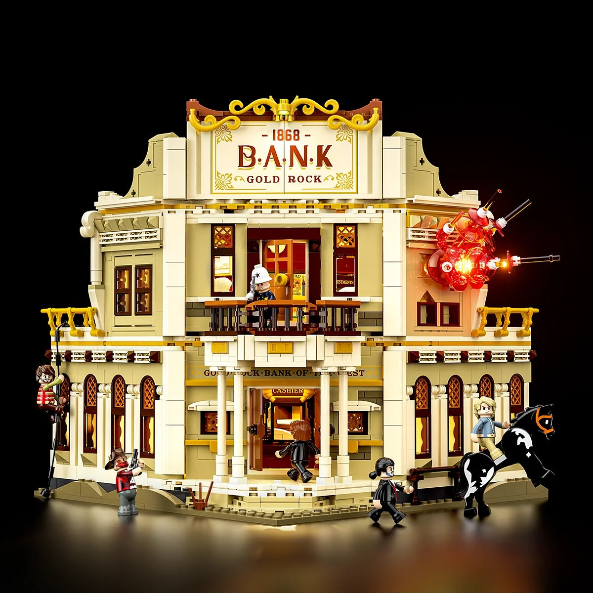 Braquage de la banque du Far West, avec lumières, vue principale