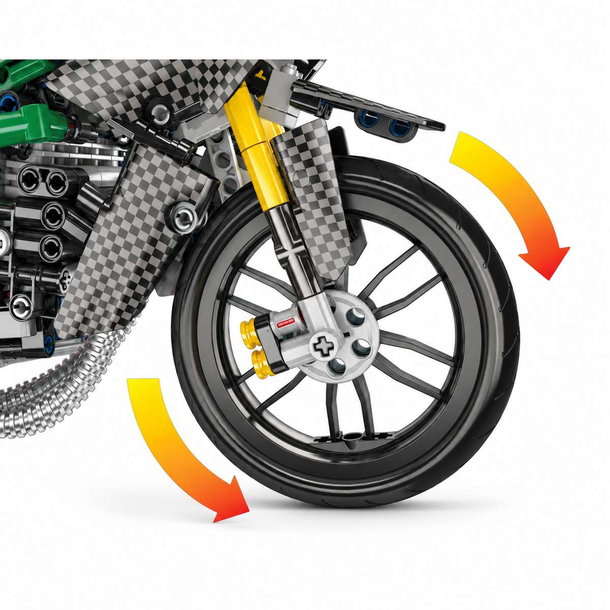 Moto hypersportive à compresseur, carénage carbone