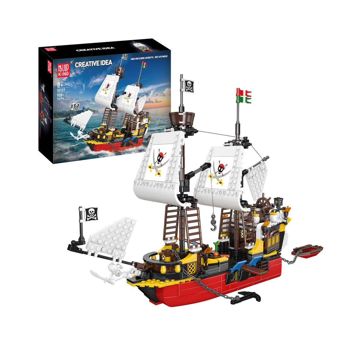 Navire pirate de Barbe-Rouge, vue principale