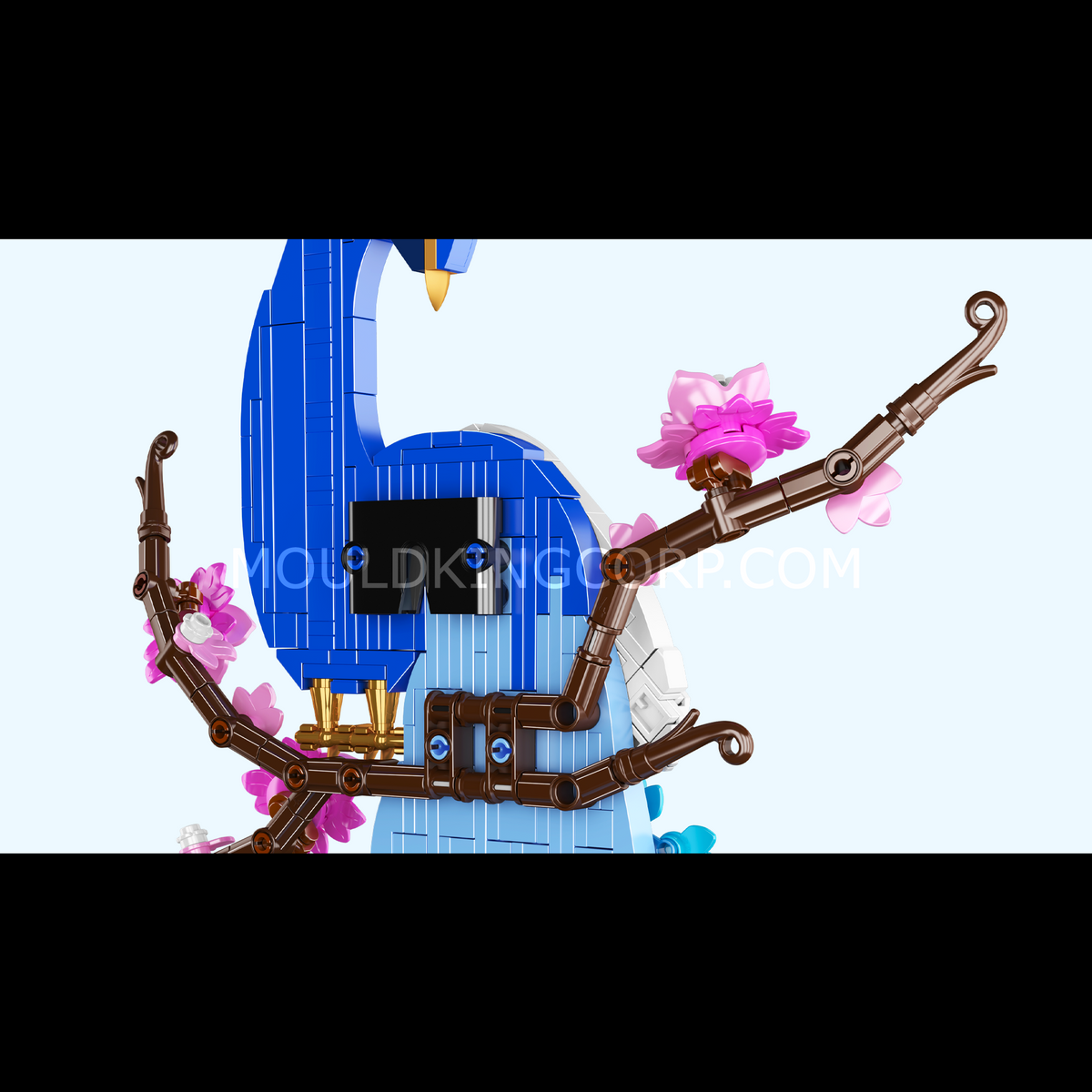 Paon et fleurs de prunier, vue 4