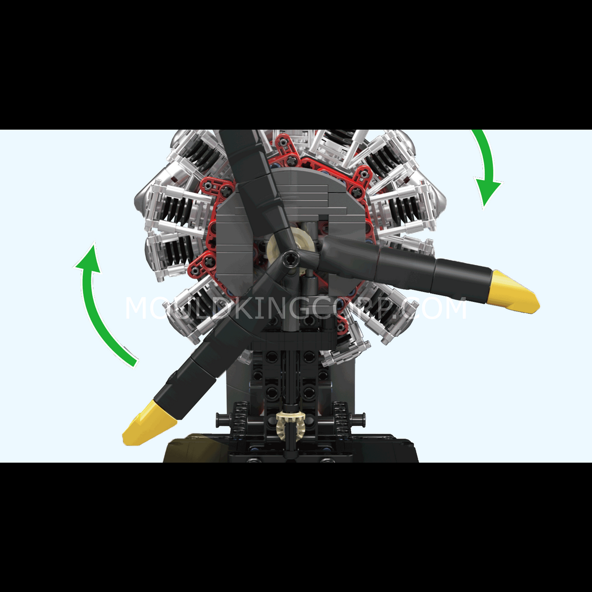 Moteur d'avion en étoile, maquette motorisée, vue 2