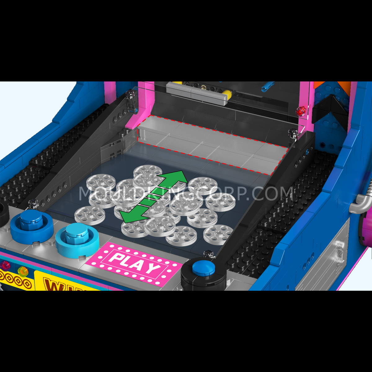 Machine à pousser les pièces, vue 5