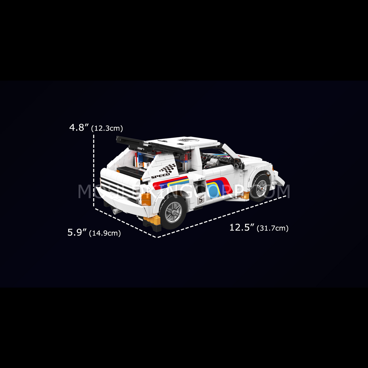 Voiture de rallye groupe B des années 80, vue 6