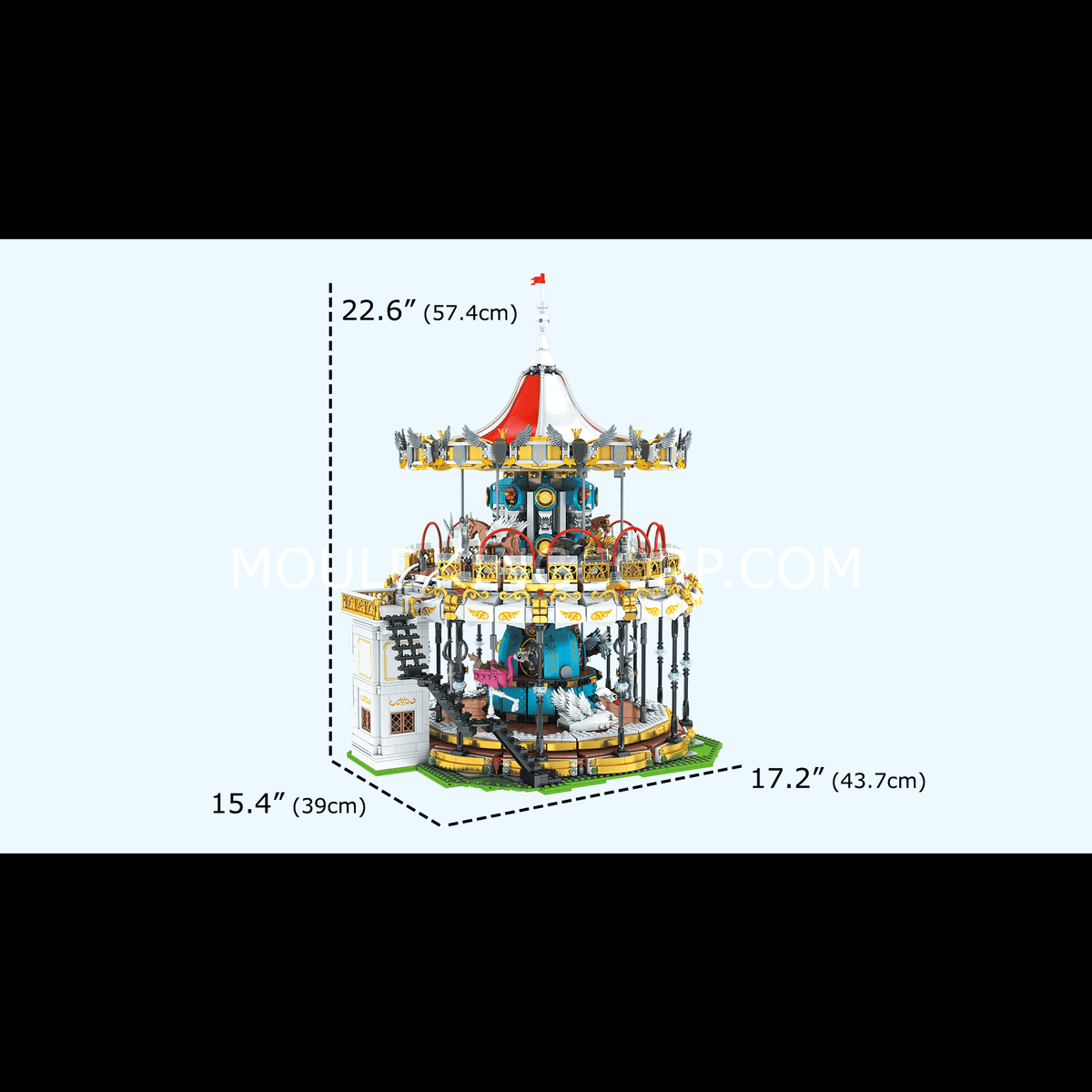 Carrousel motorisé à deux étages, vue 6