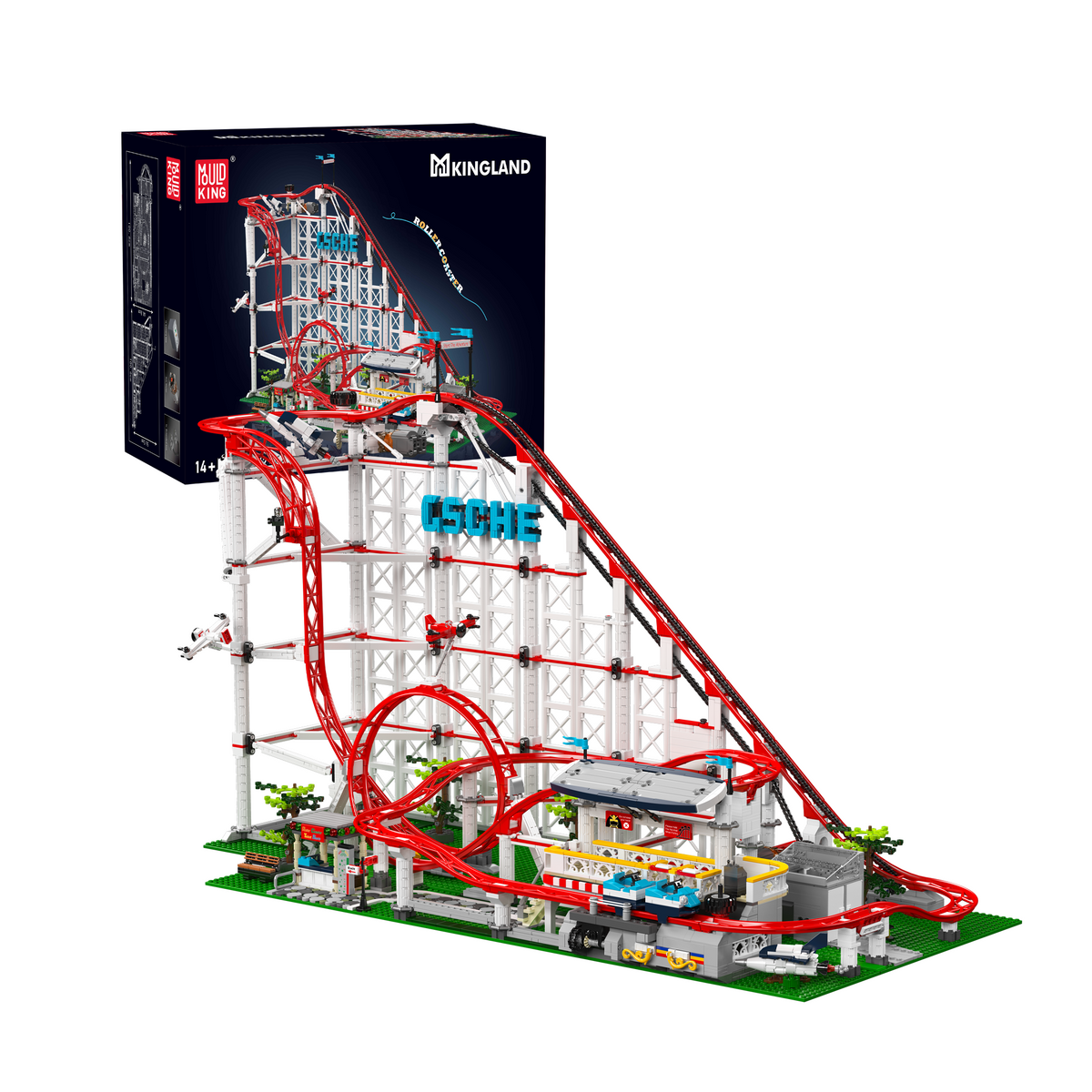 Montagnes russes motorisées à looping, vue principale