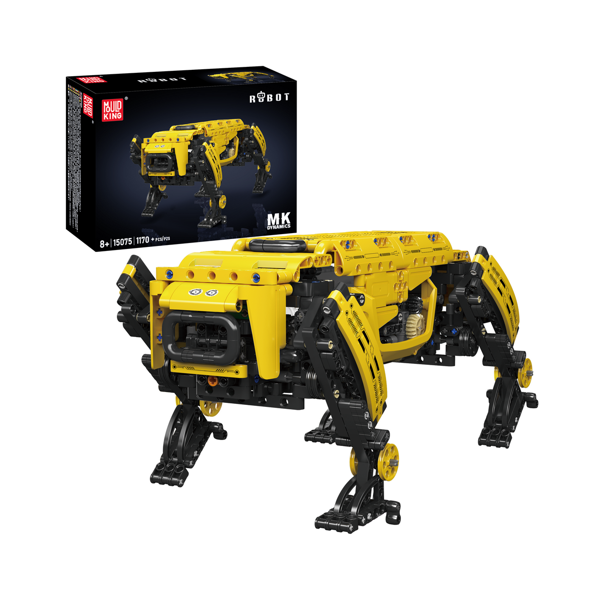 Chien robot quadrupède télécommandé, vue principale