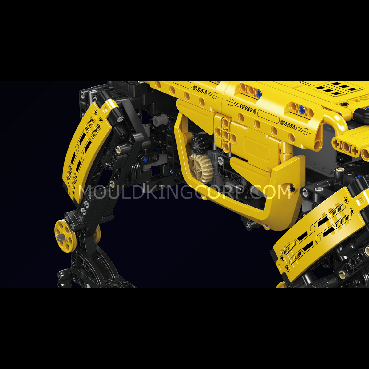 Chien robot quadrupède télécommandé, vue 3