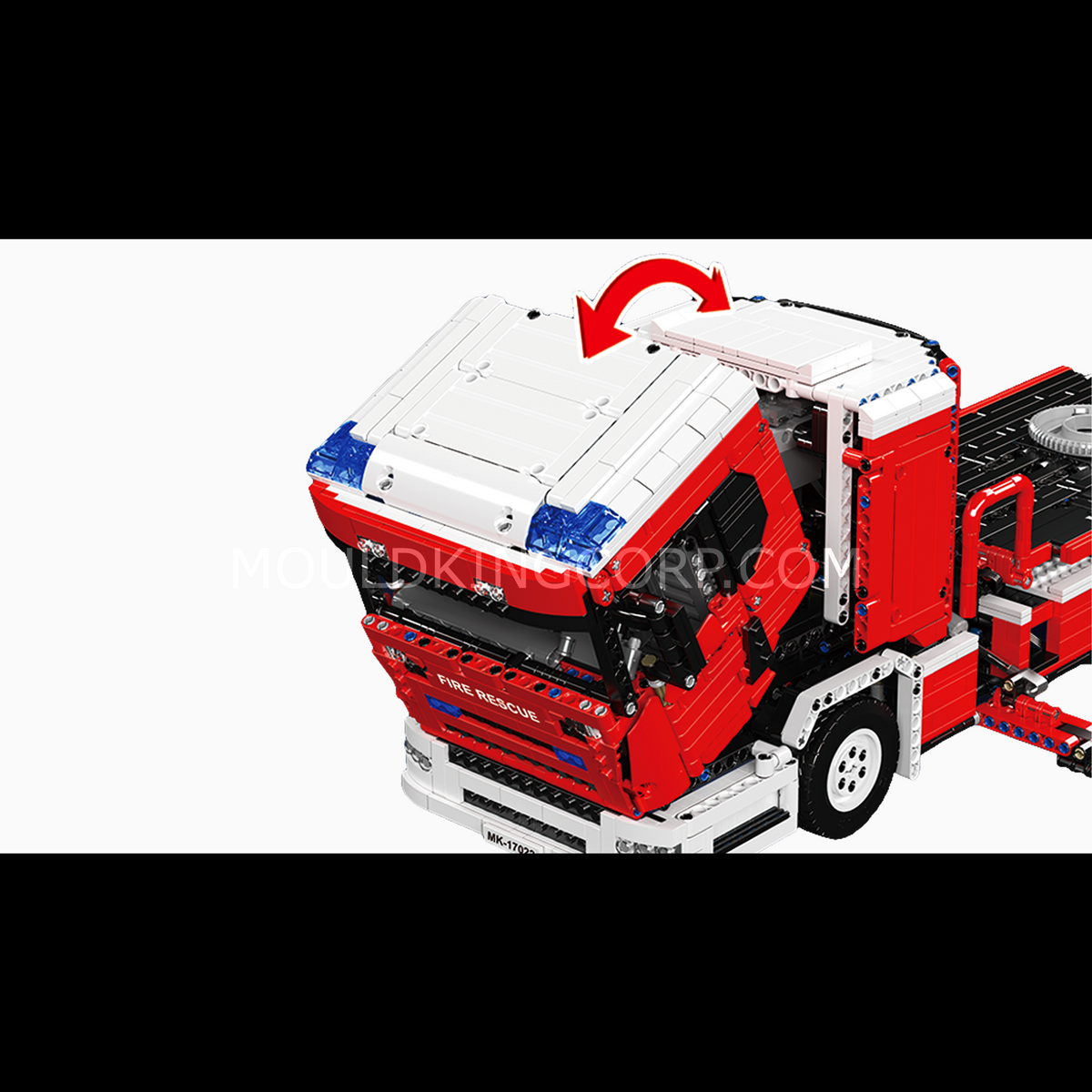 Camion de pompiers à échelle, vue 3