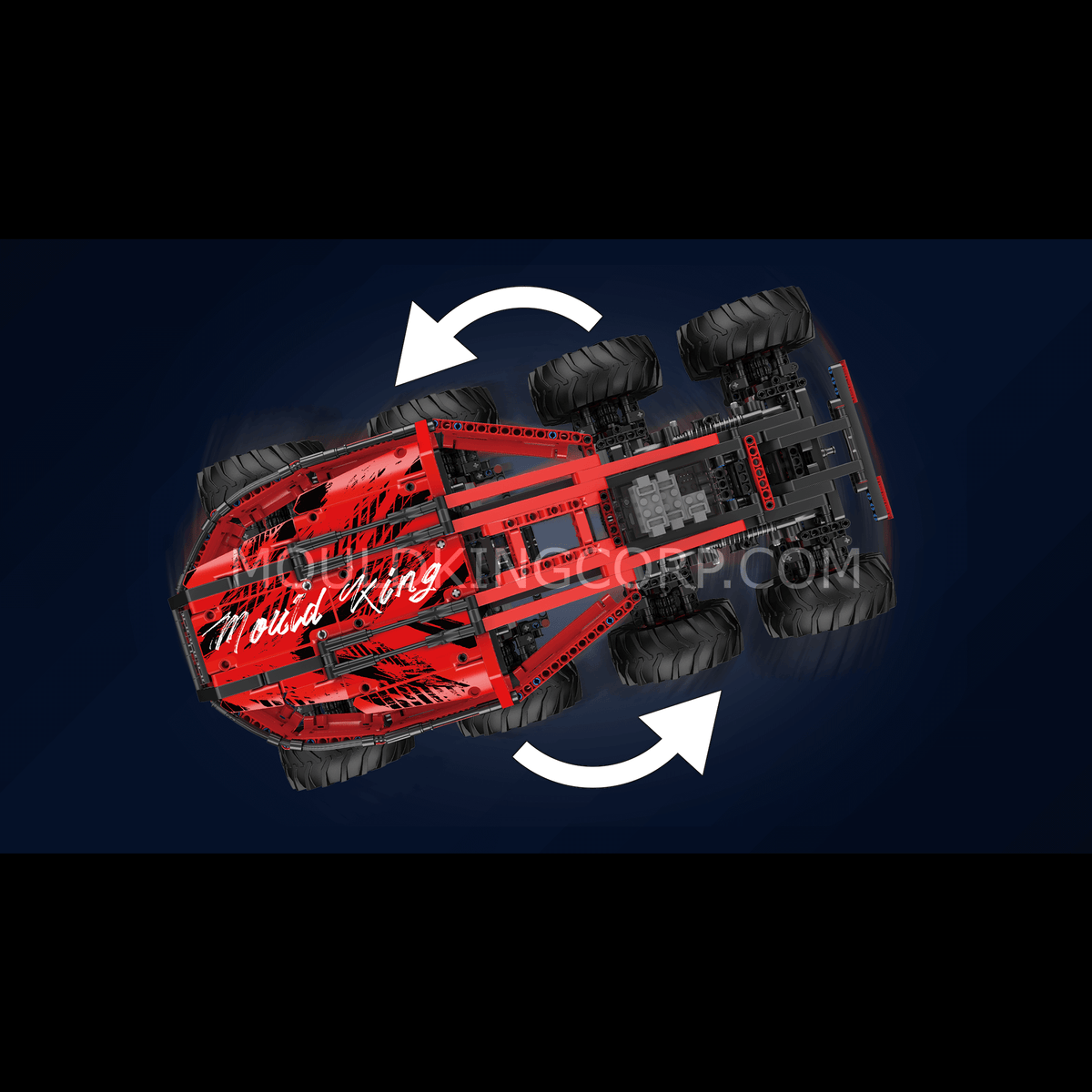 Crawler rouge télécommandé à 8 moteurs, vue 5