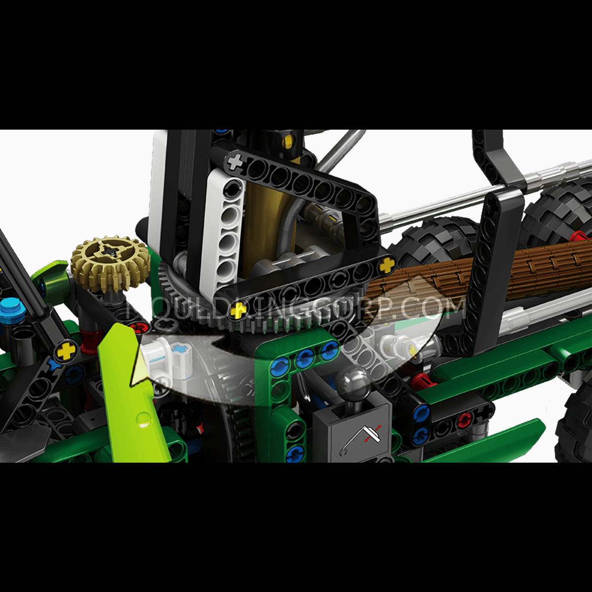 Camion grumier à grue pneumatique motorisée, vue 3