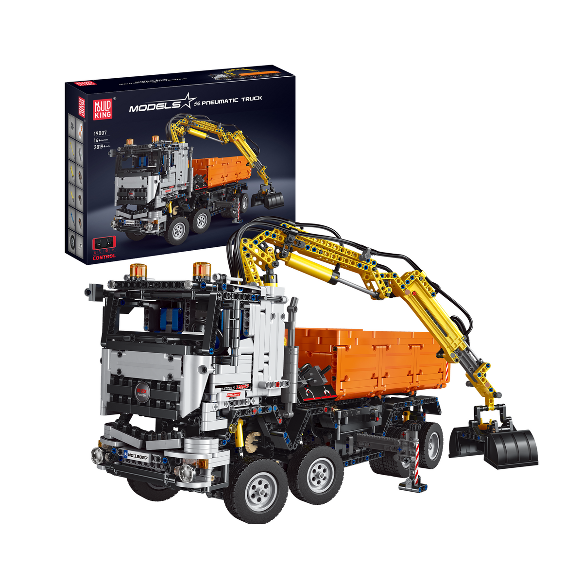 Chantier télécommandé 2 en 1 : pelle et camion benne, vue principale