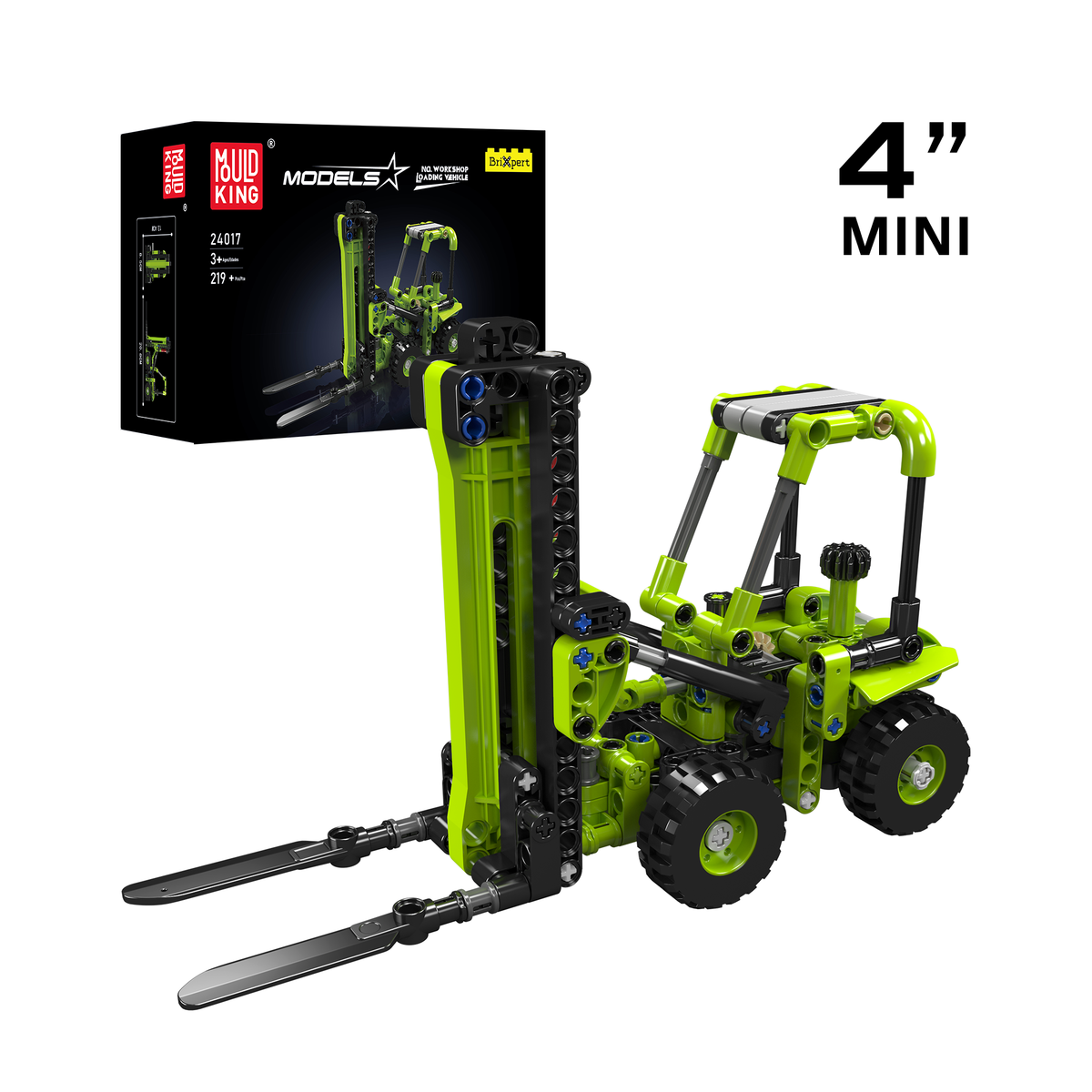 Petit chariot élévateur vert, vue principale