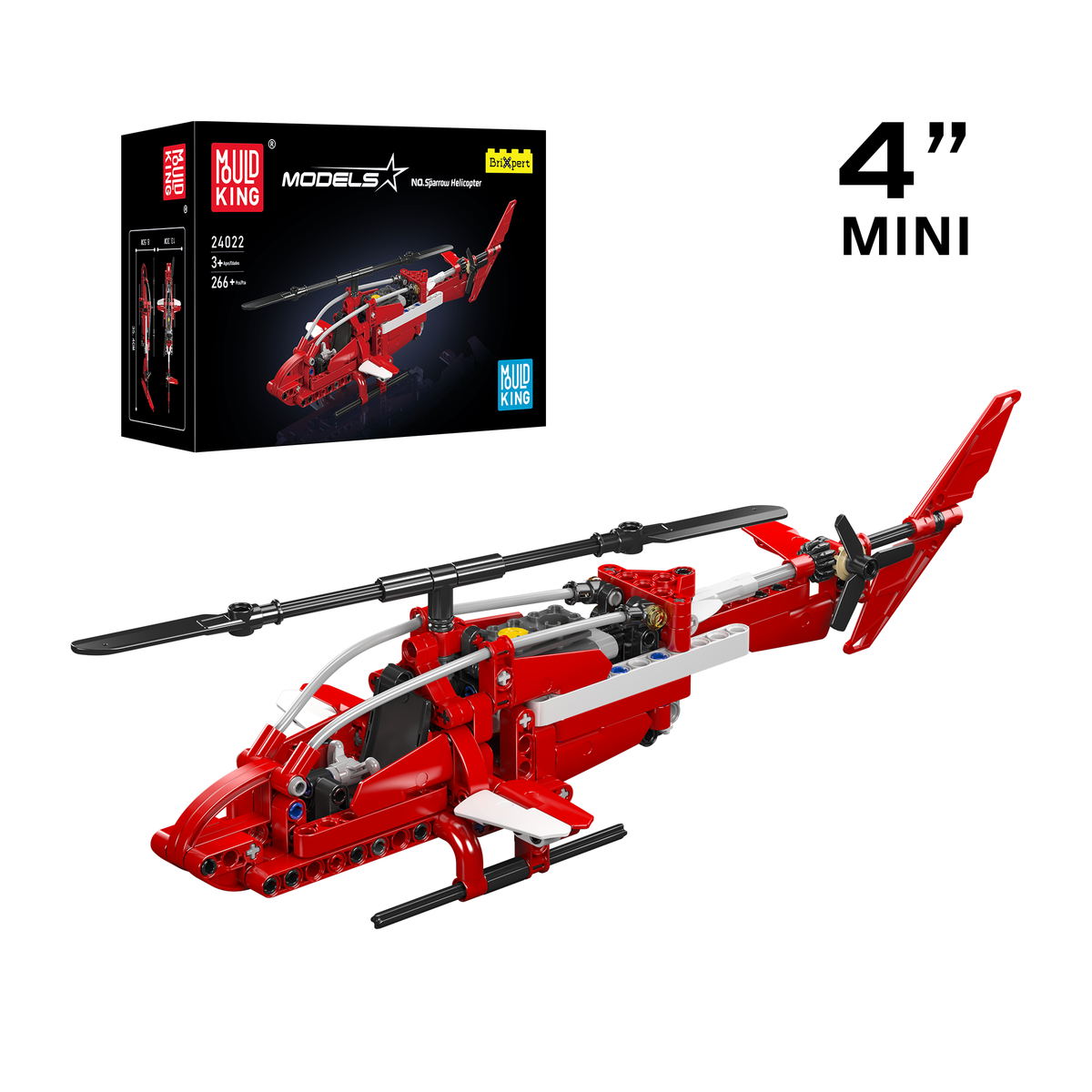 Petit hélicoptère rouge, vue principale