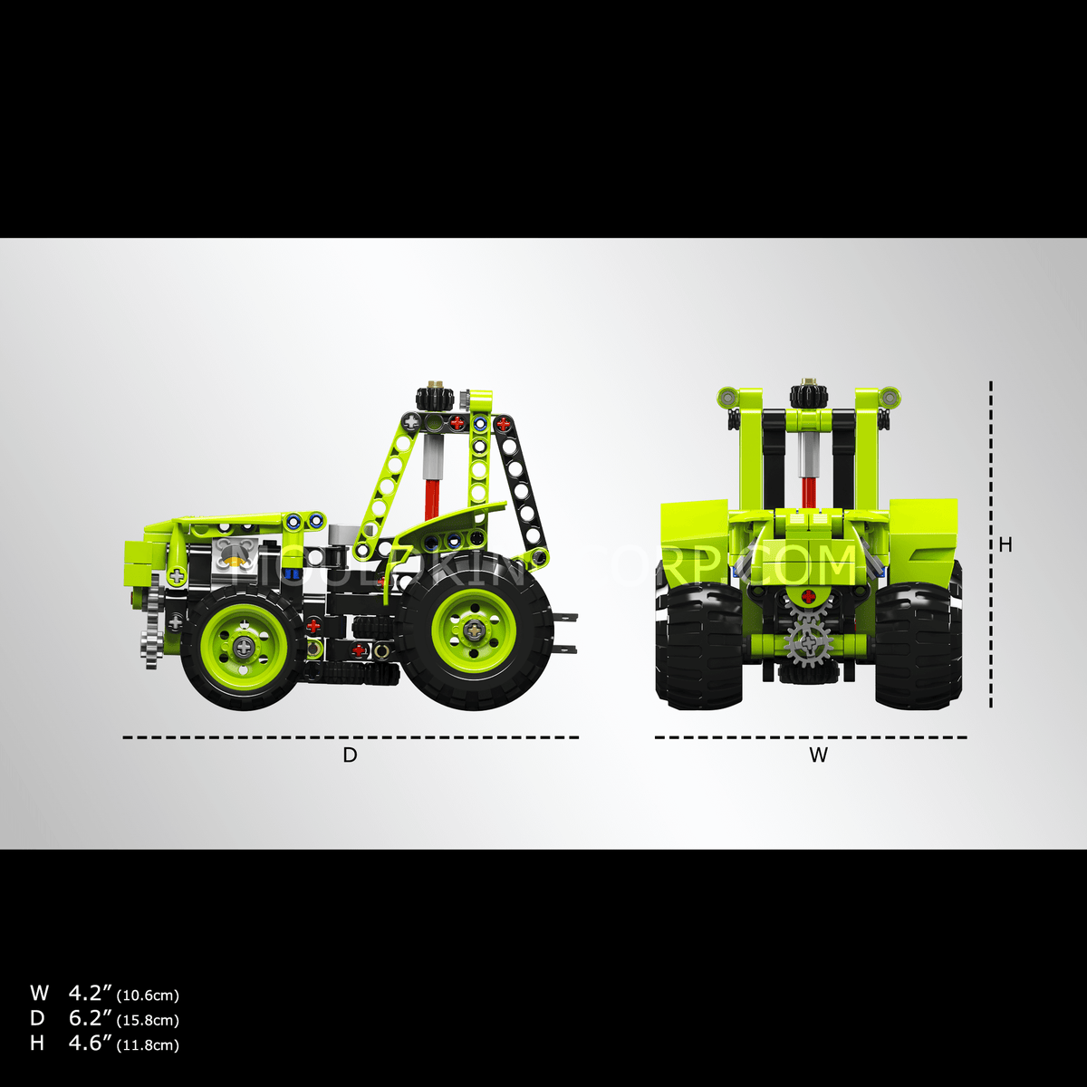 Petit tracteur vert, vue 5