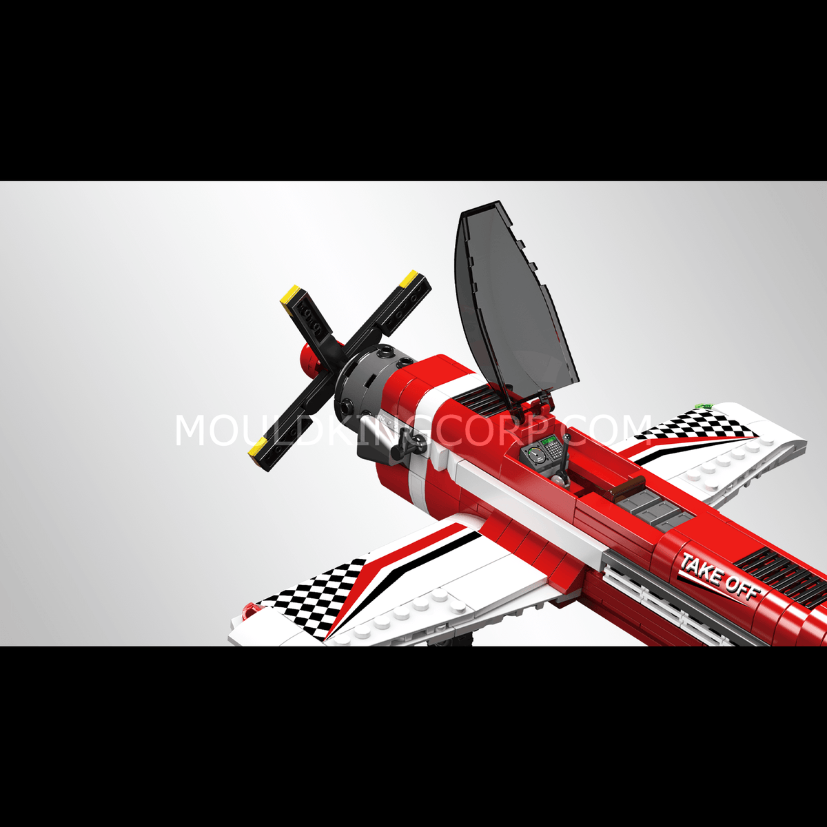 Avion de course rouge, vue 4