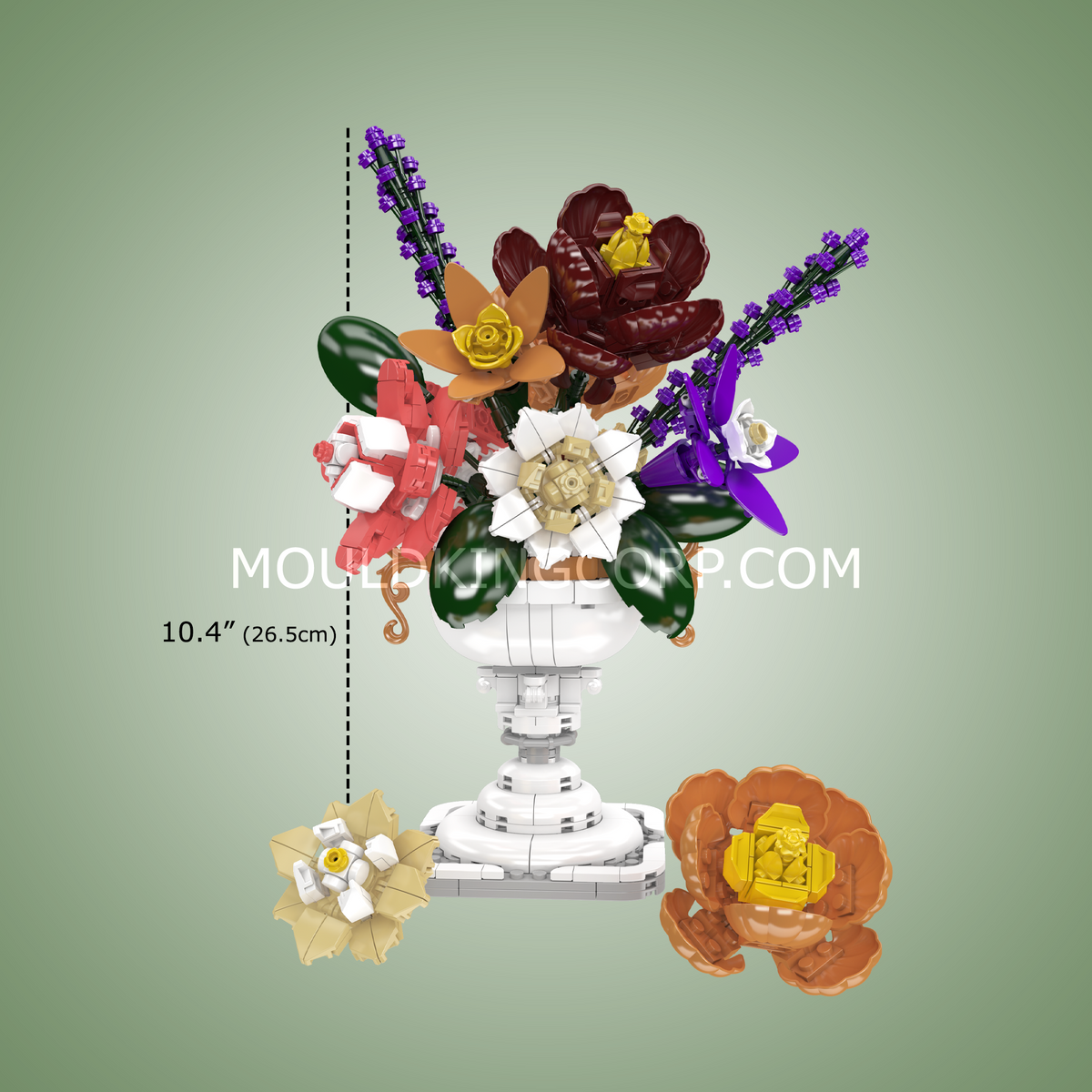 Composition florale dans une urne classique, vue 6