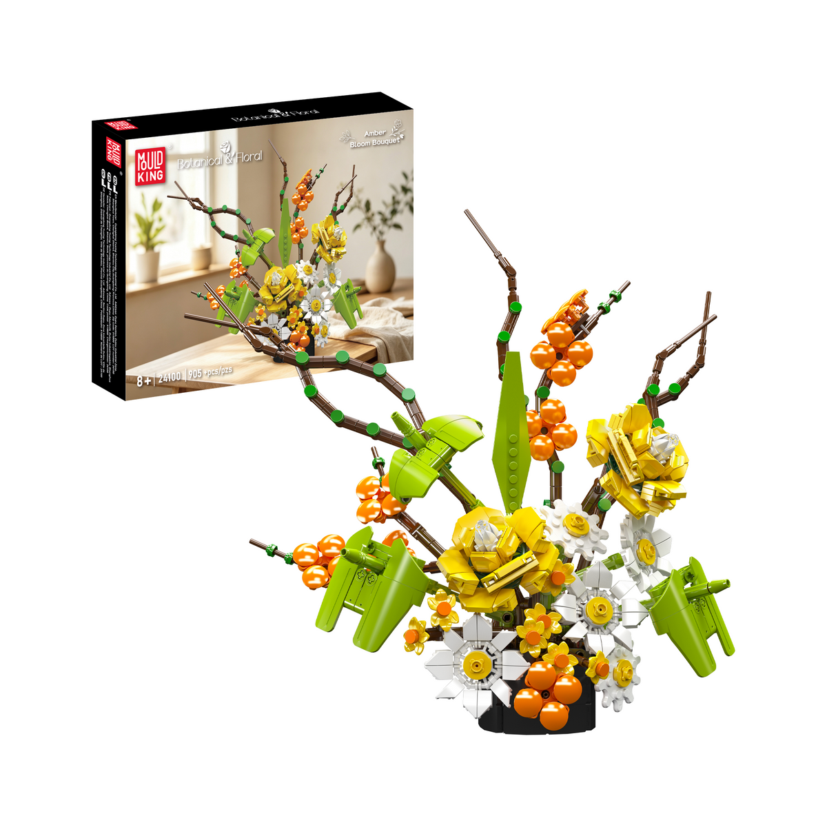 Bouquet d'automne aux roses jaunes, vue principale