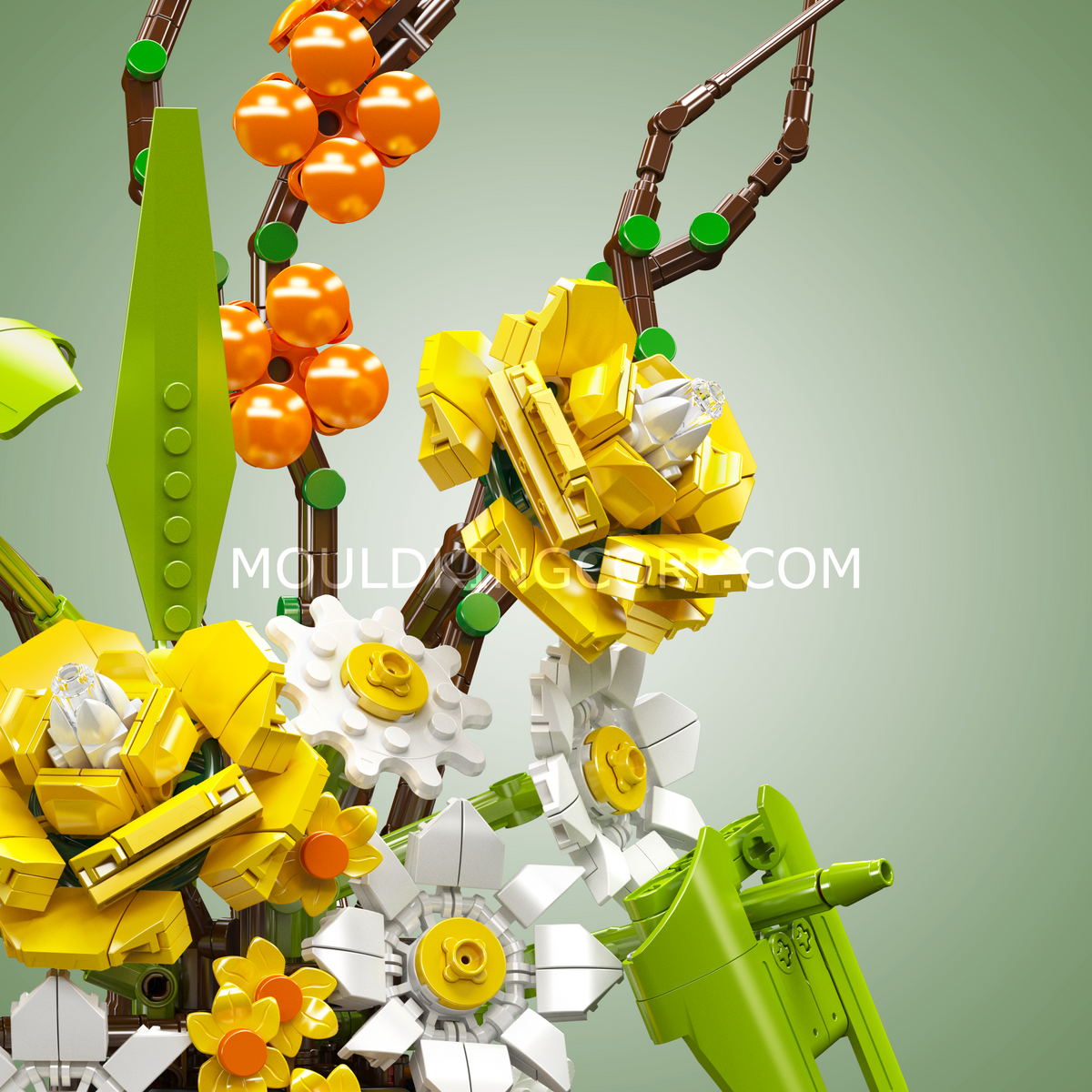 Bouquet d'automne aux roses jaunes, vue 2