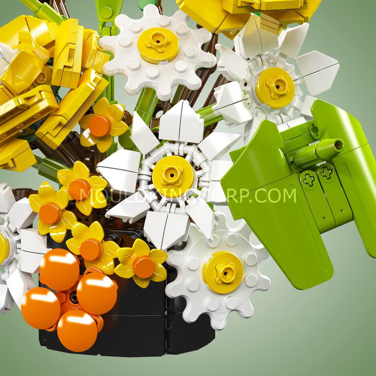 Bouquet d'automne aux roses jaunes, vue 4