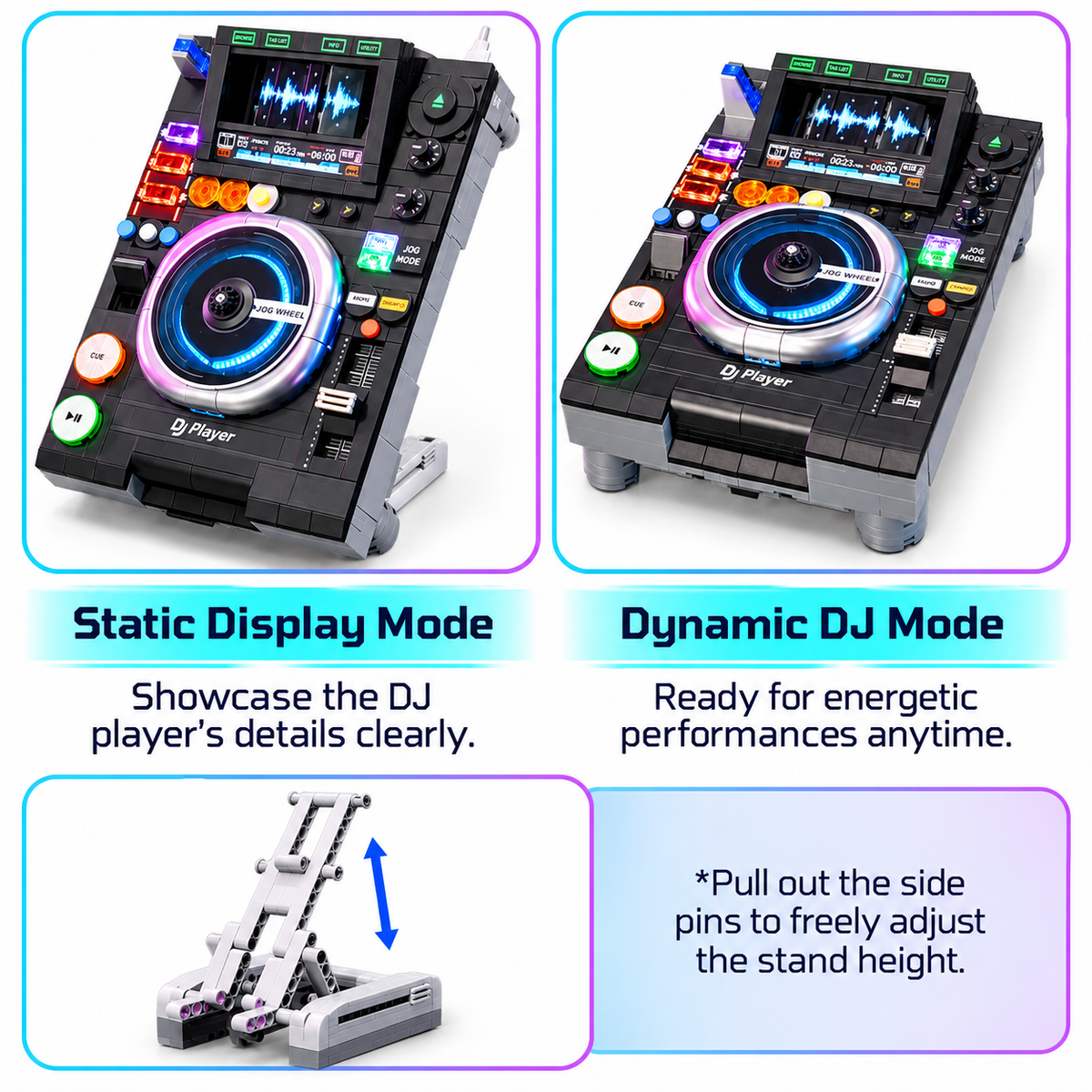 Platine de DJ, vue complémentaire 6, lumière harmonisée