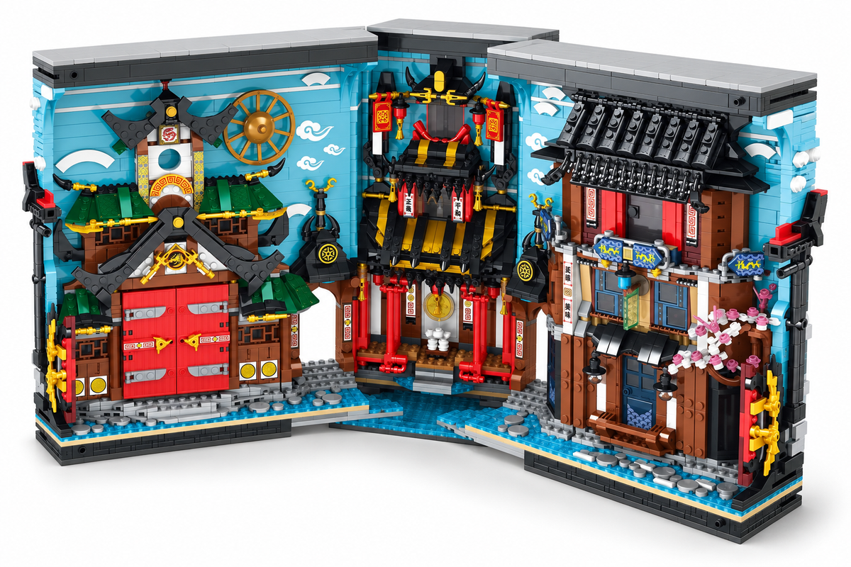 Serre-livres ninja, avec LED, vue principale, lumière harmonisée