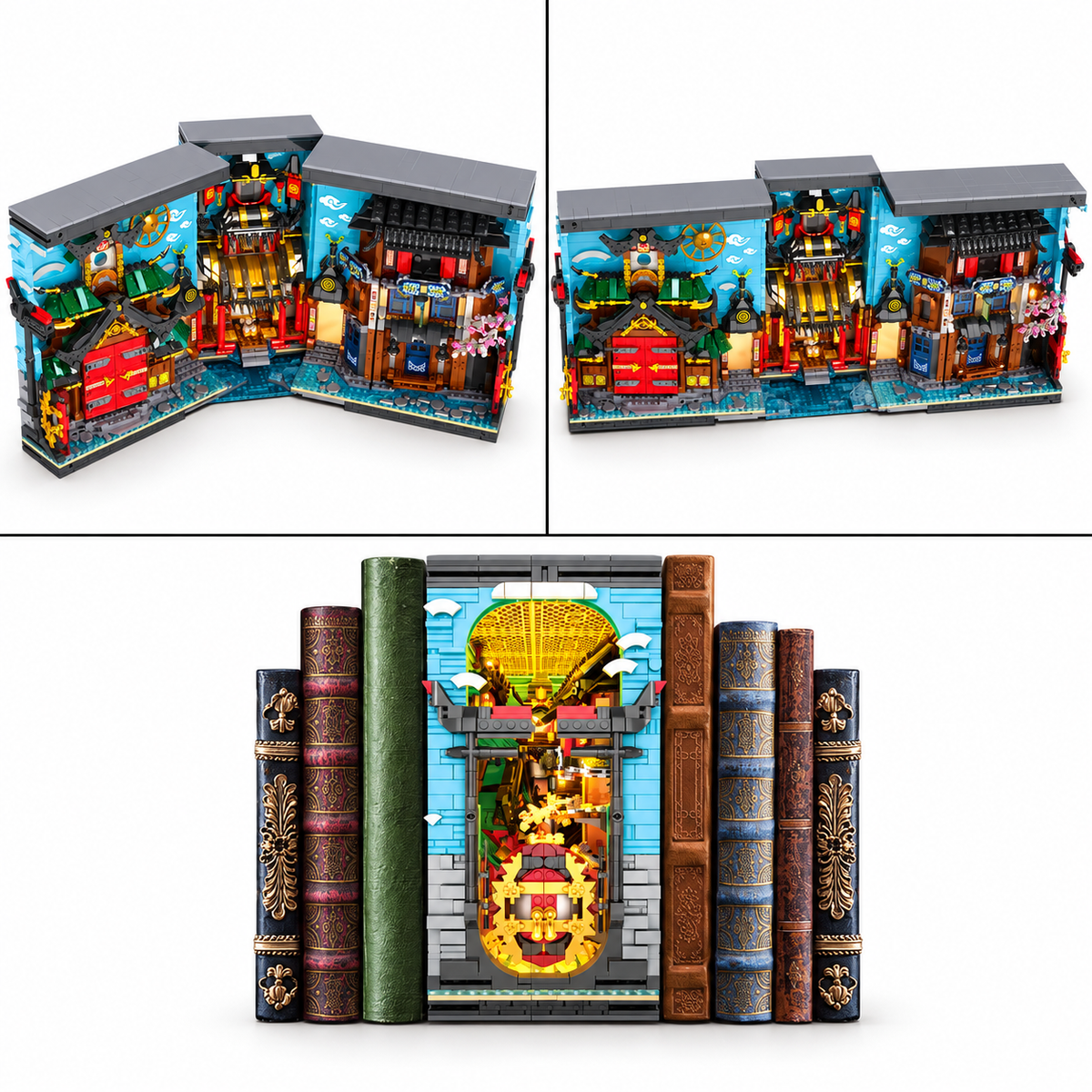Serre-livres ninja, avec LED, vue complémentaire 3, lumière harmonisée