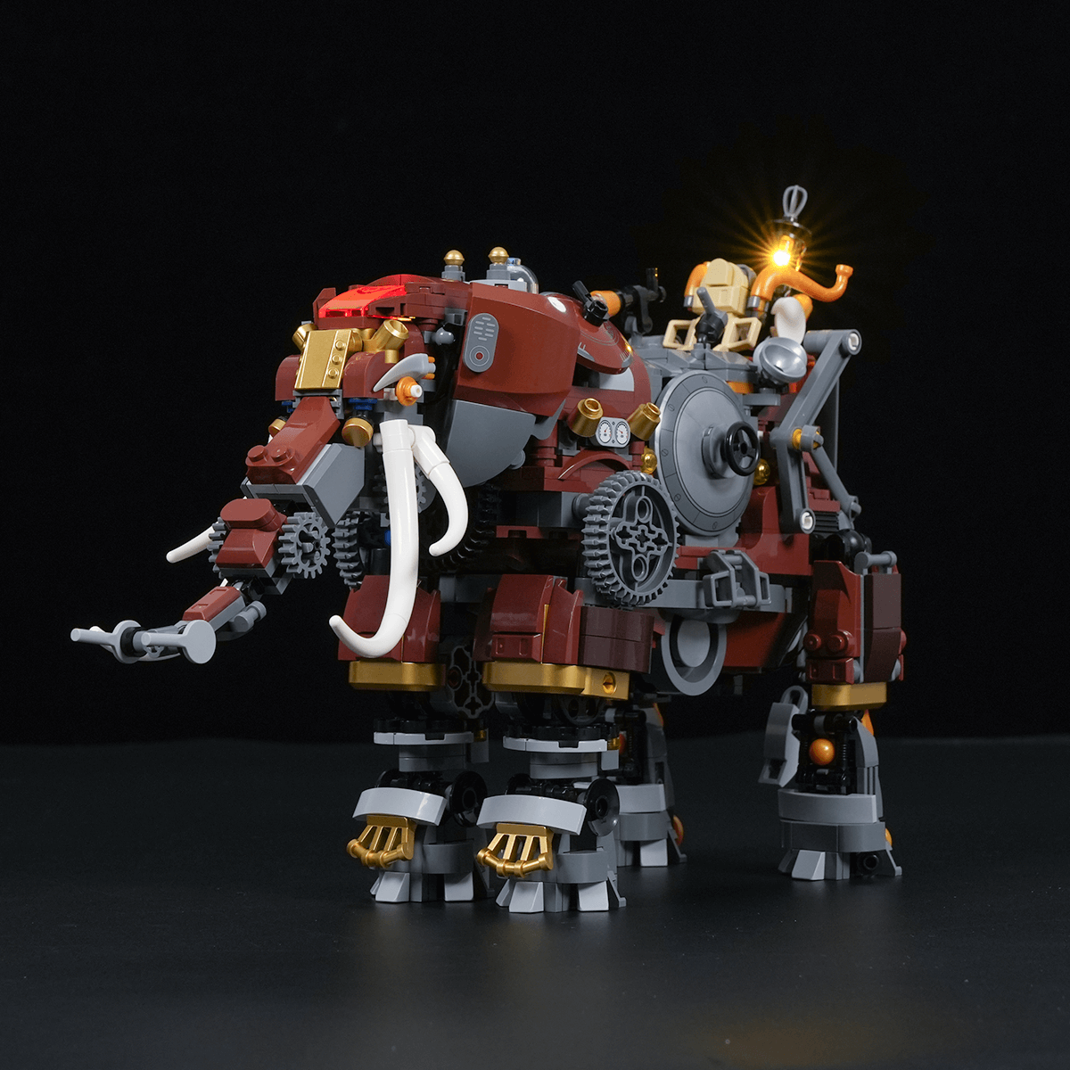 Éléphant mécanique steampunk, vue principale