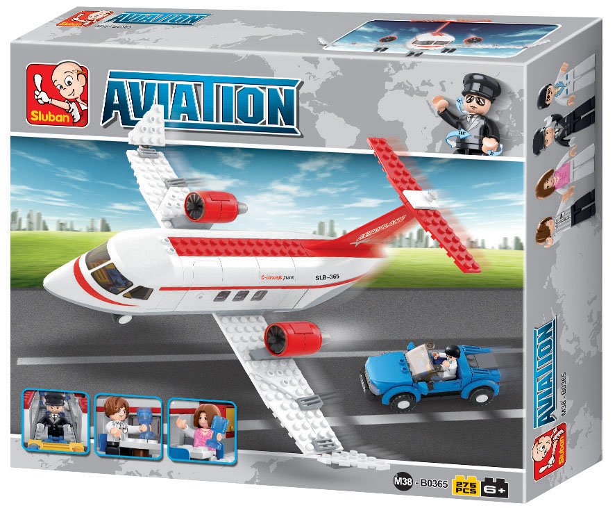 Jet d'affaires avec voiture et station de ravitaillement, vue principale