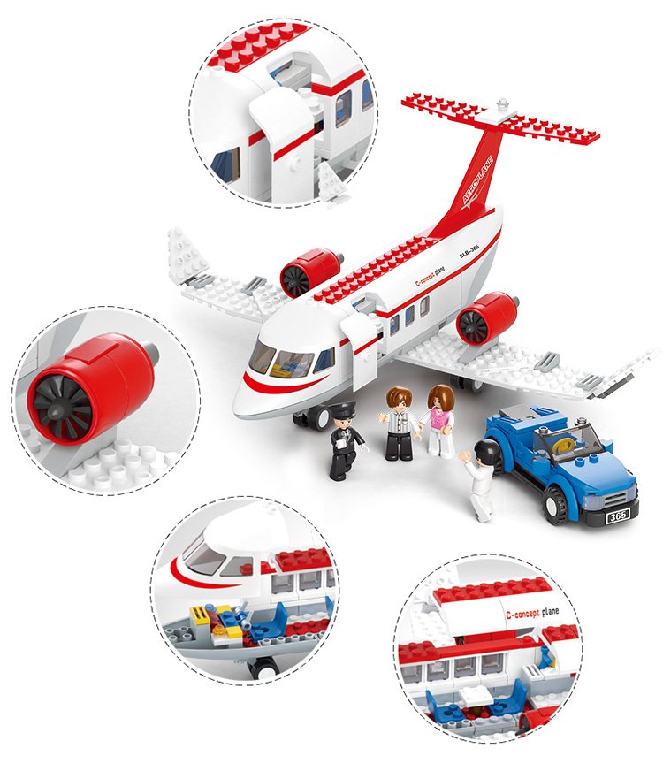 Jet d'affaires avec voiture et station de ravitaillement, vue 2