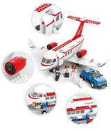 Jet d'affaires avec voiture et station de ravitaillement, vue 2