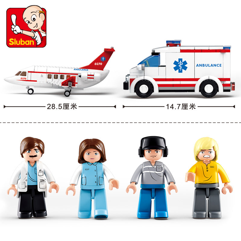 Avion sanitaire avec ambulance, vue 3