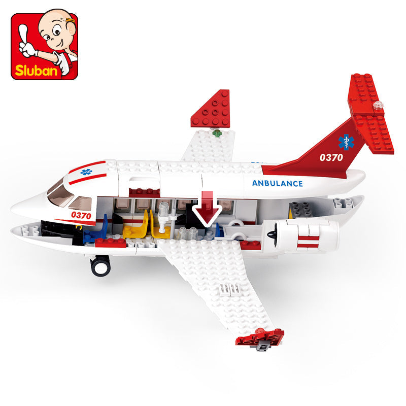 Avion sanitaire avec ambulance, vue 2