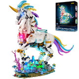 Licorne arc-en-ciel lumineuse, vue principale