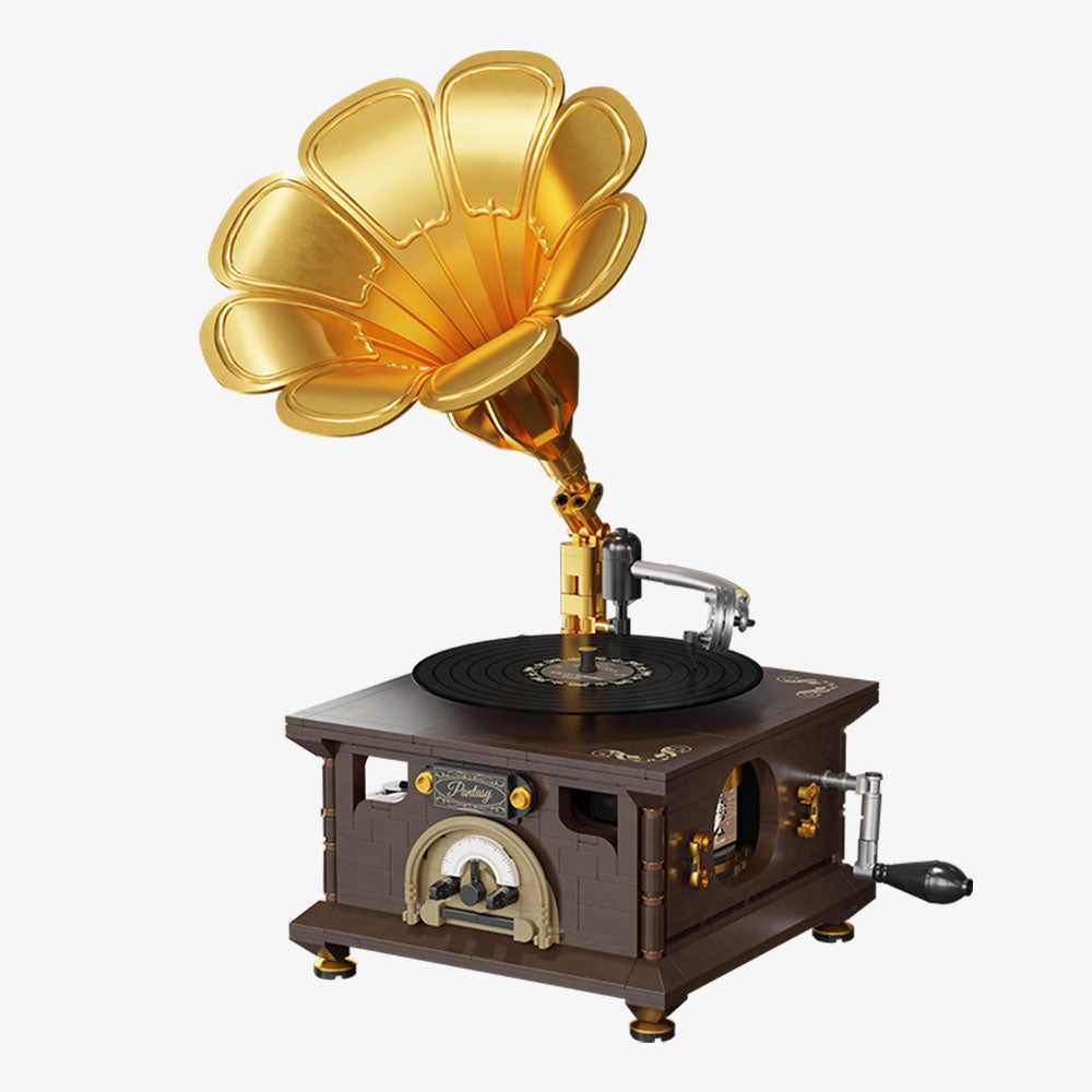 Gramophone rétro, vue principale