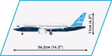 Avion de ligne moyen-courrier, échelle 1:110, vue 6