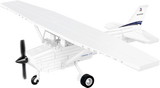 Petit avion de tourisme blanc à aile haute, vue principale