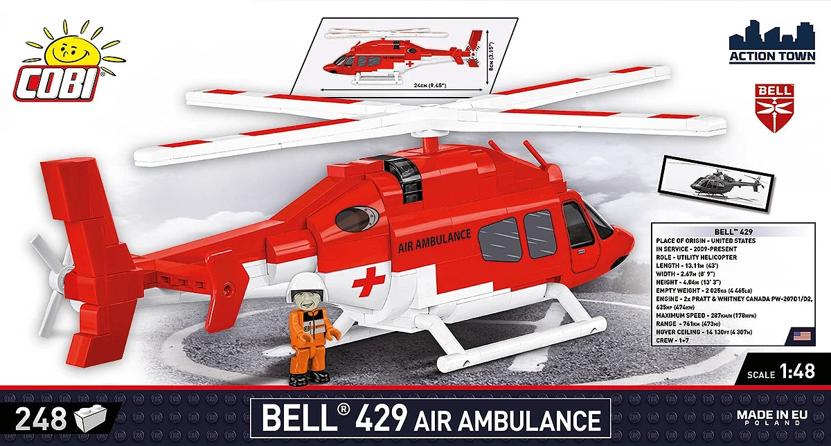 Hélicoptère d'ambulance aérienne, échelle 1:48, vue 3