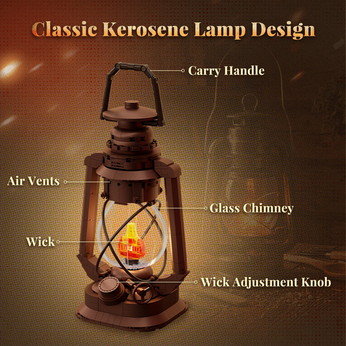 Lampe à pétrole, vue 3