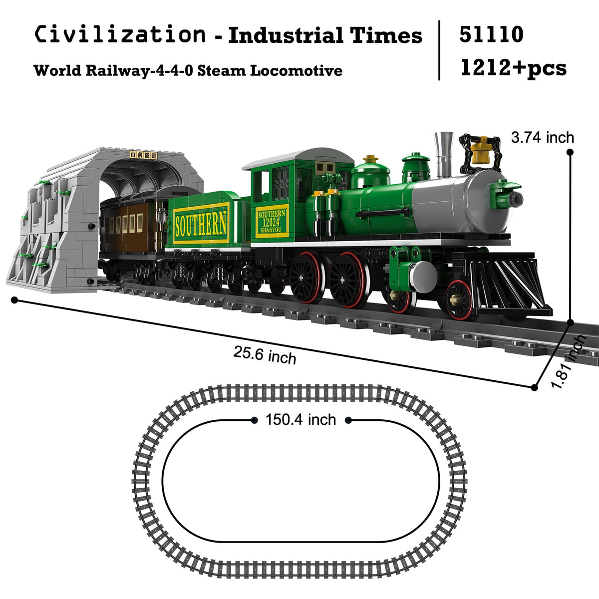 Locomotive 4-4-0, vue 2