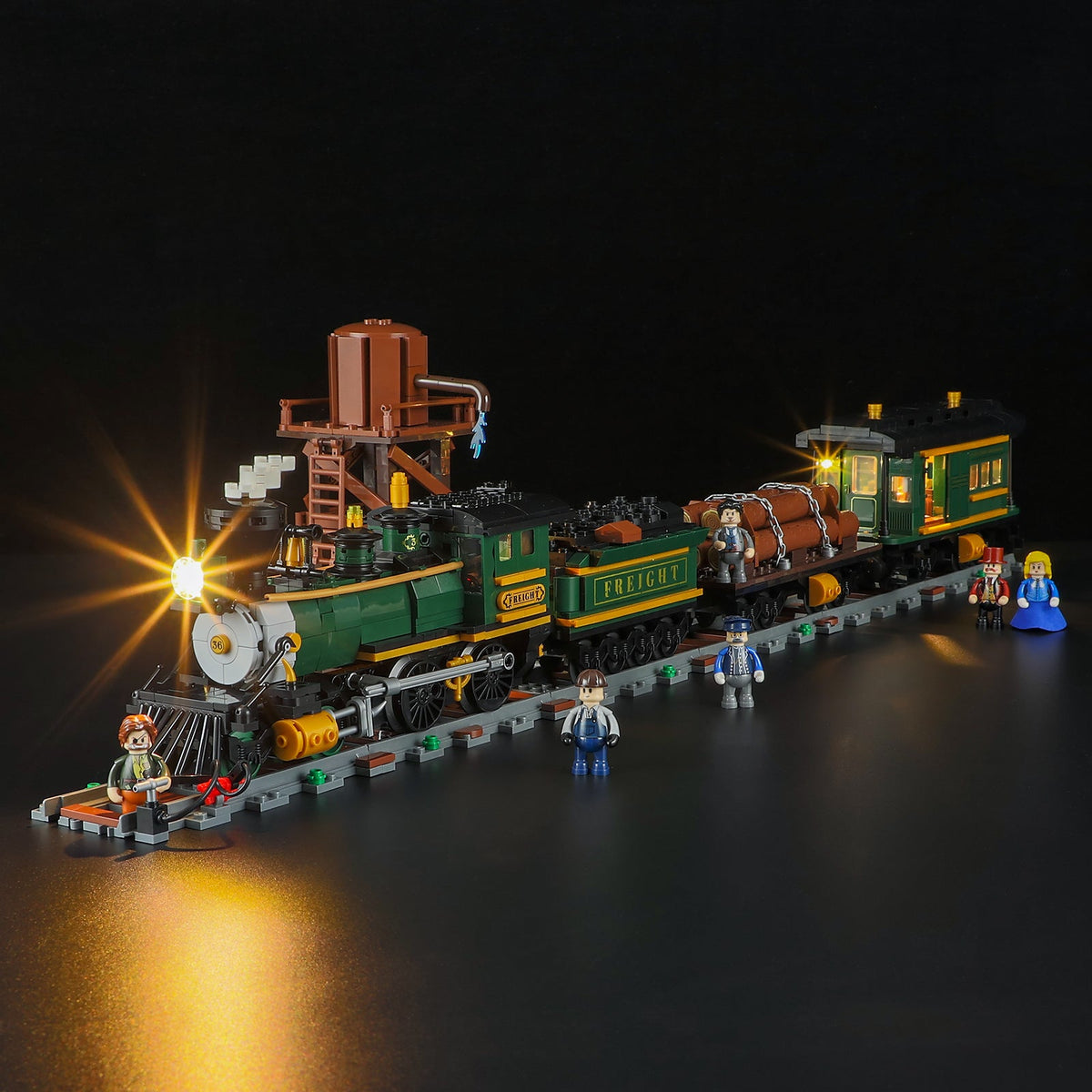 Train de marchandises du Far West, avec lumières, vue principale