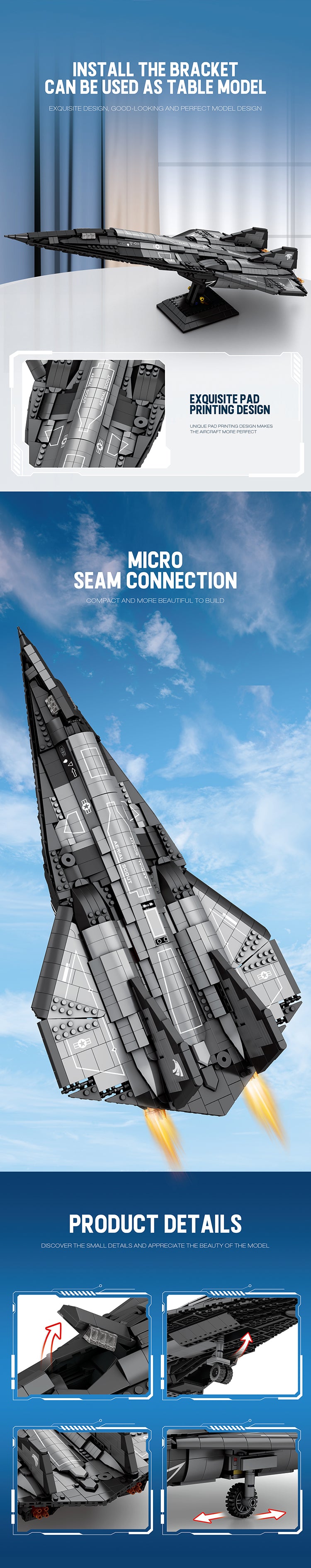 Avion de reconnaissance hypersonique futuriste, vue 7