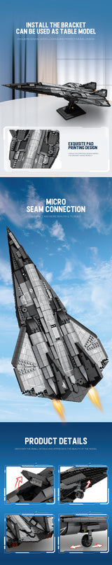 Avion de reconnaissance hypersonique futuriste, vue 7