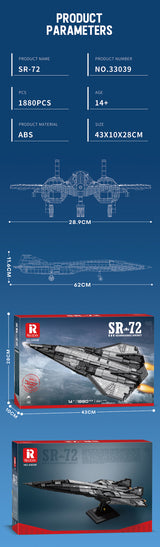 Avion de reconnaissance hypersonique futuriste, vue 8
